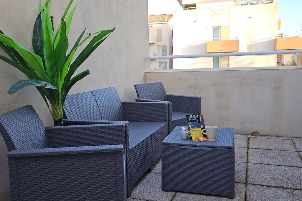 شقة L'Orchidee, Proche De La Gare Avec Clim Et Terrasse ناربون المظهر الخارجي الصورة